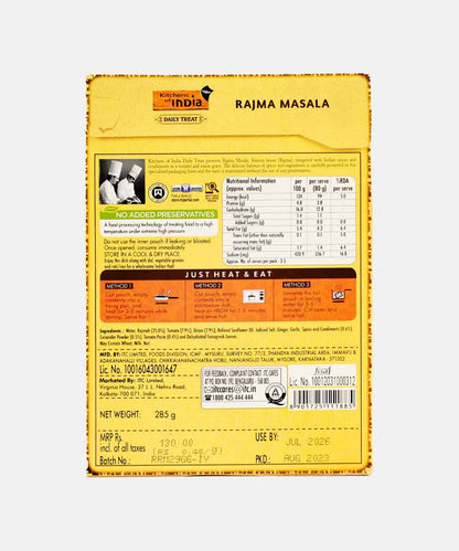 Kitchens Of India Rajma Masala Heat & Eat 285 Gm