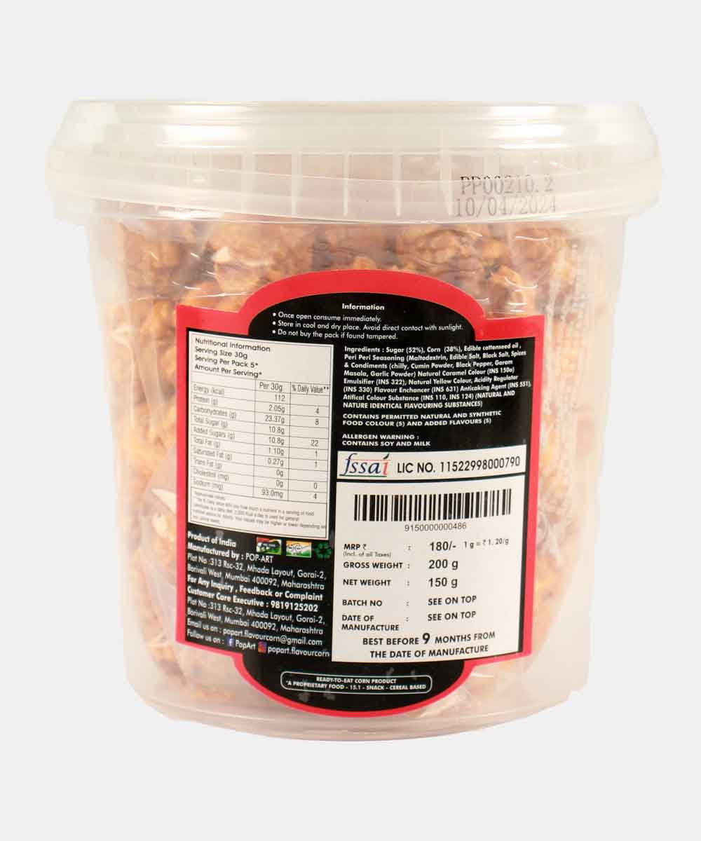 Pop Art Peri Peri Caramel Popcorn 150 Gm
