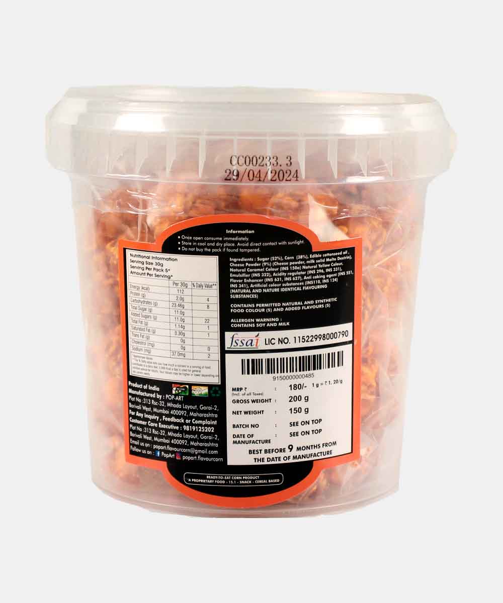 Pop Art Cheese Caramel Popcorn 150 Gm