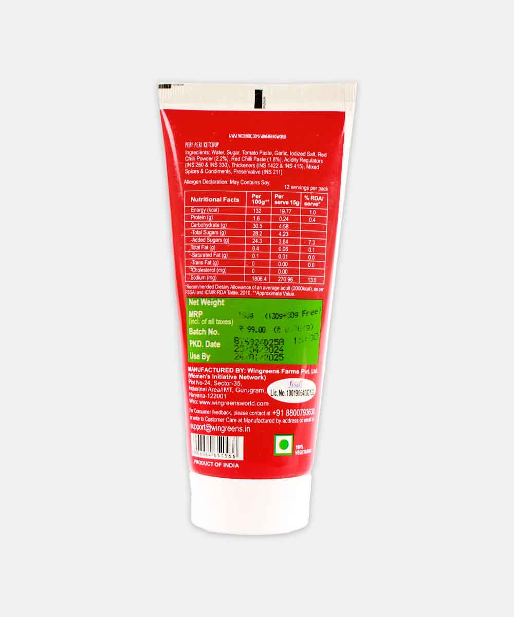 Wingreens Peri Peri Ketchup 180 Gm