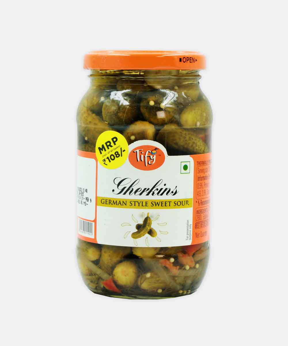 Tify Gherkins German Sweet Sour 370 Gm