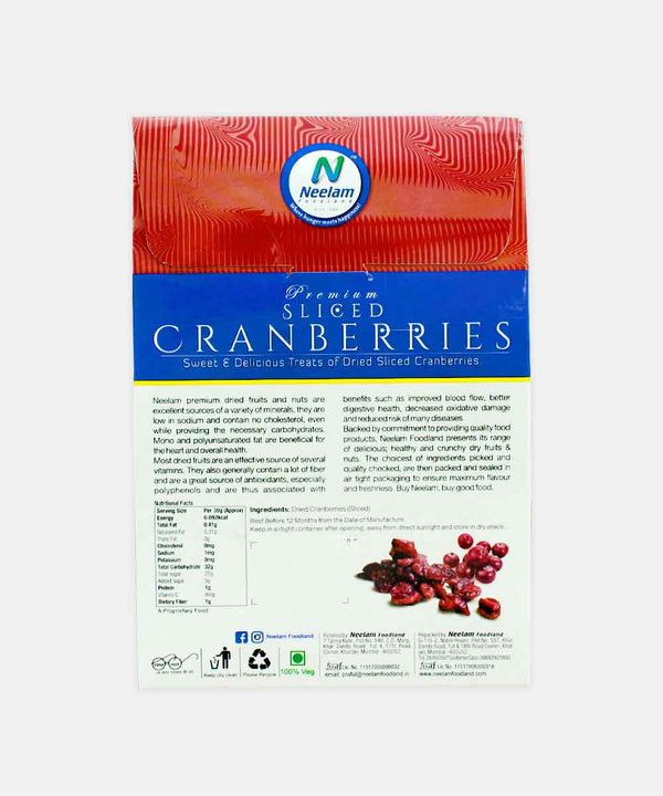 PREMIUM SLICED CRANBERRIES 250