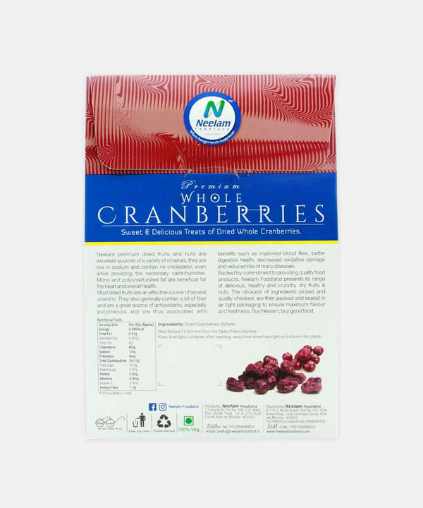 PREMIUM WHOLE CRANBERRIES 250