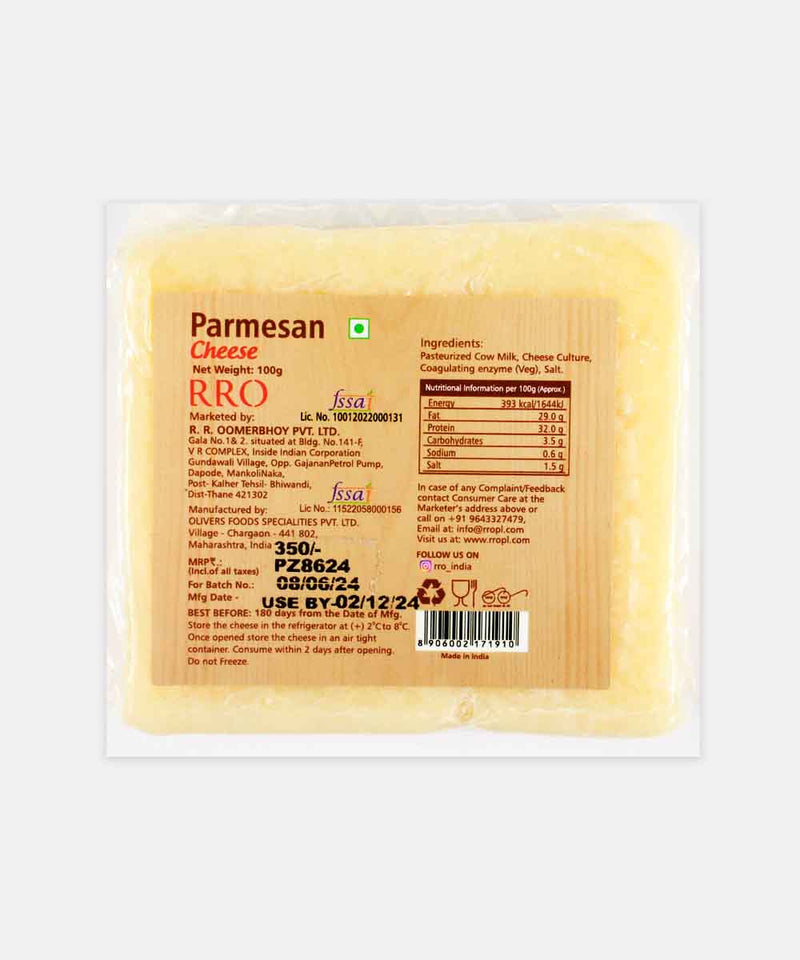 RRO DAIRY PARMESAN CHEESE BLOCK 100 GM