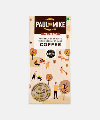 Paul And Mike 41% Fine Milk Coffee Chocolate 68 Gm