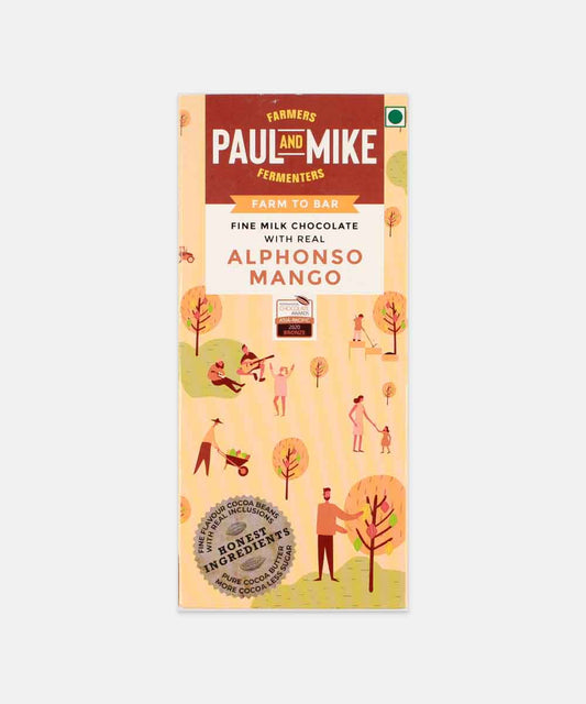 Paul And Mike Alphonso Mango 49% Fine Milk Chocolate 68 Gm