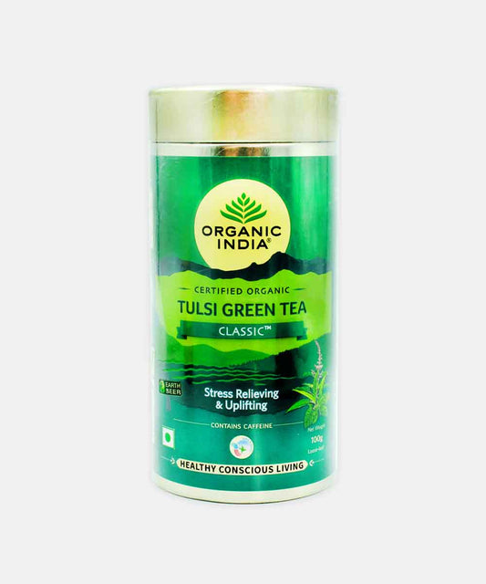 Organic India Classic Tulsi Green Tea Tin 100 Gm