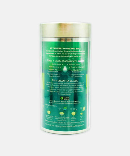 Organic India Classic Tulsi Green Tea Tin 100 Gm