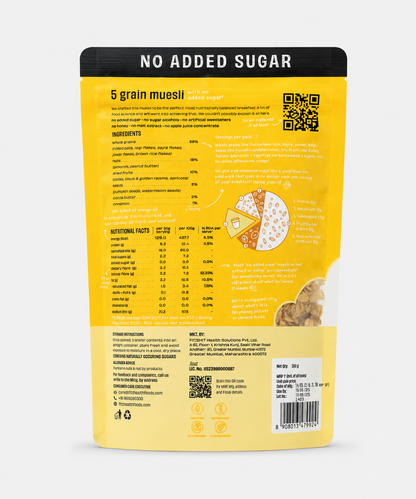 The Whole Truth 5 Grain No Added Sugar Muesli 350 Gm