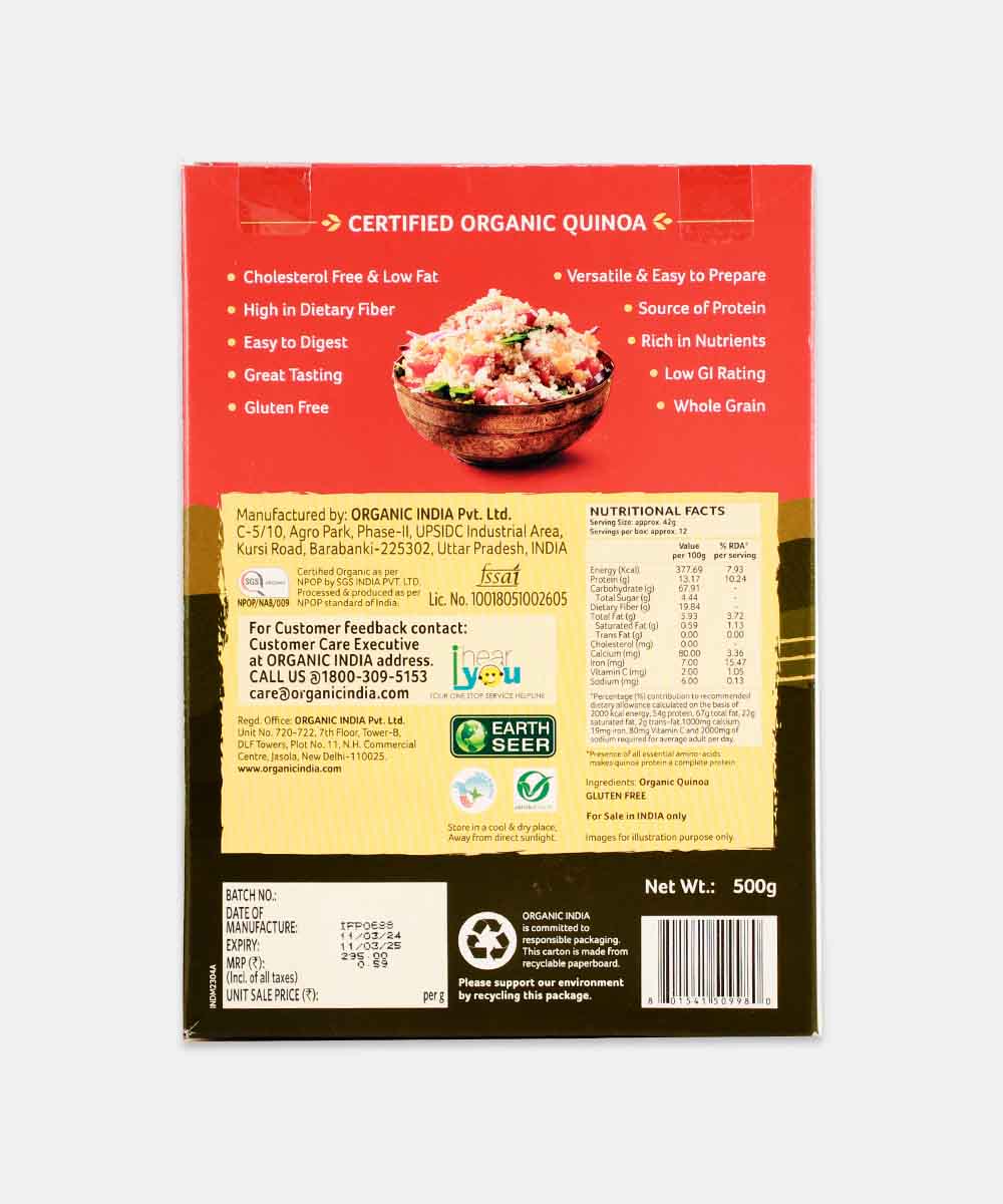 Organic India Quinoa 500 Gm