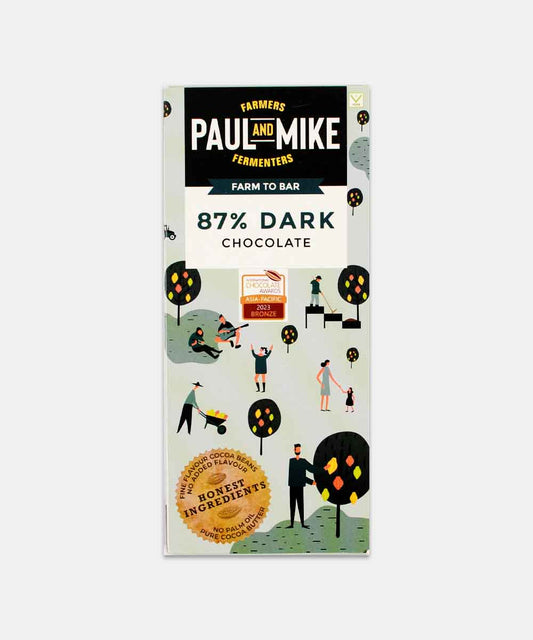 Paul And Mike 87% Dark Chocolate 68 Gm