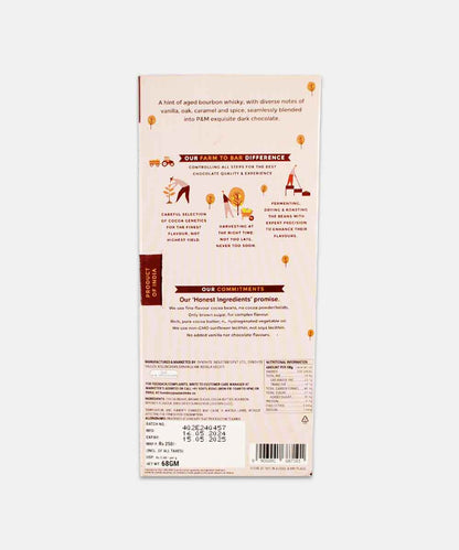 Paul And Mike 72% Dark Chocolate Bourbon Whiskey 68 Gm