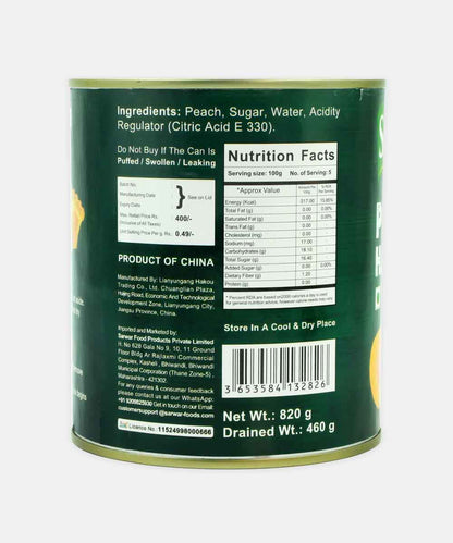 Sarwar Peach Halves In Syrup 820 Gm