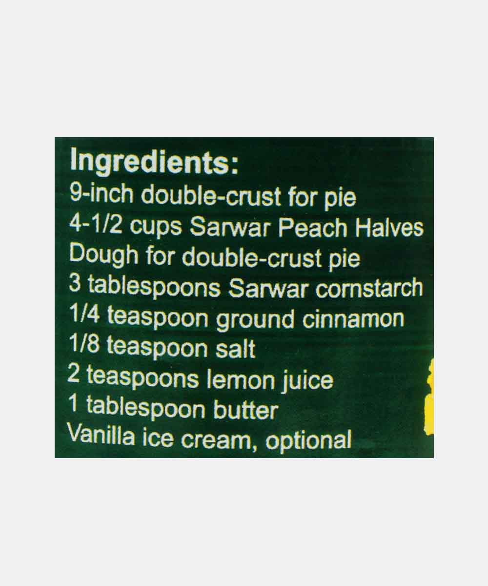 Sarwar Peach Halves In Syrup 820 Gm