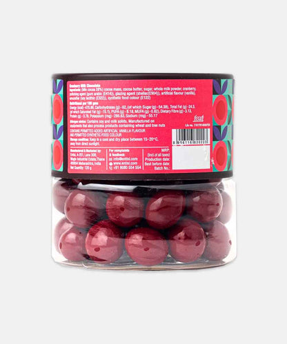 Entisi Cranberry Dragees Coated With Milk Chocolate 120 Gm