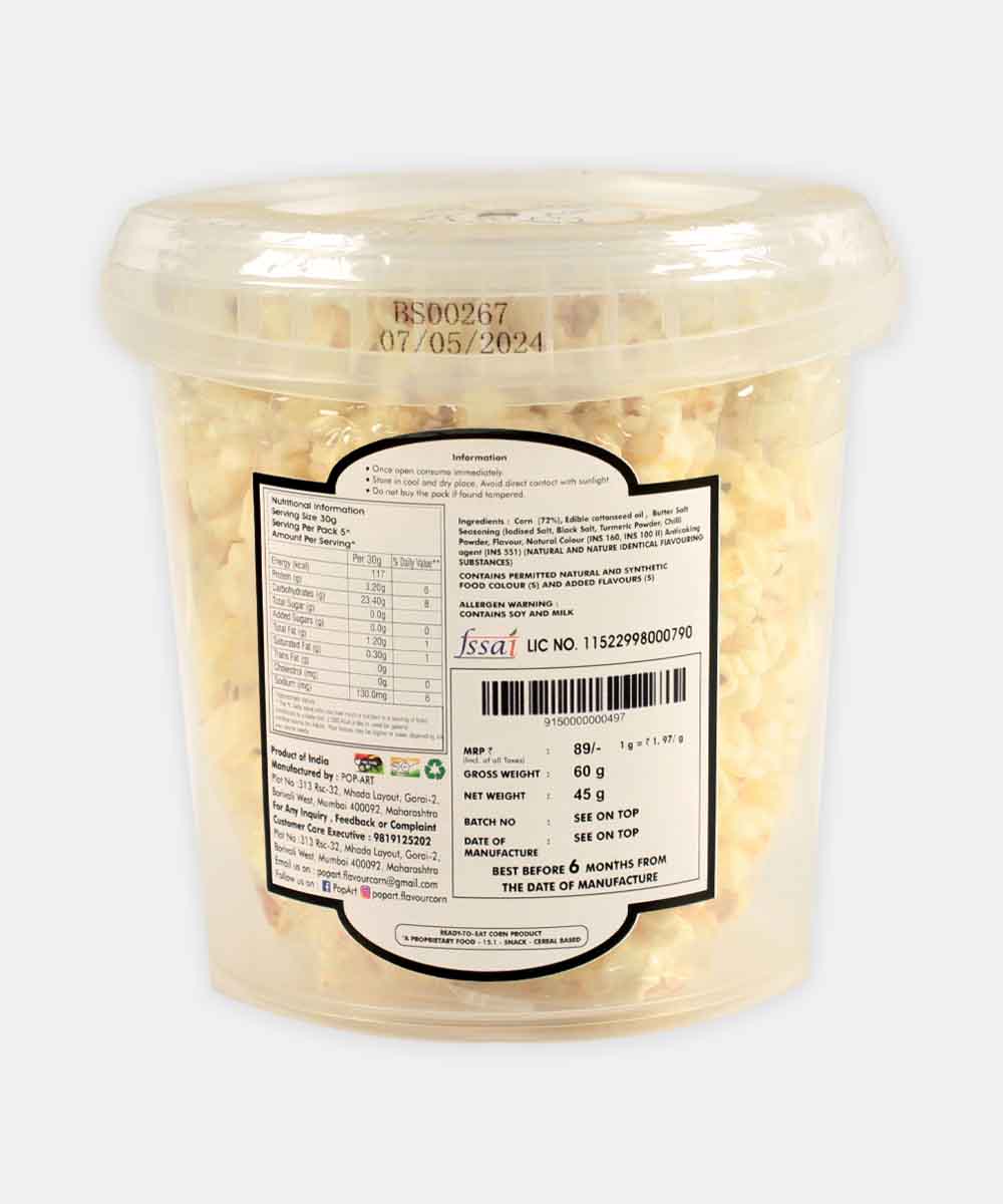 Pop Art Butter Salted Popcorn 45 Gm