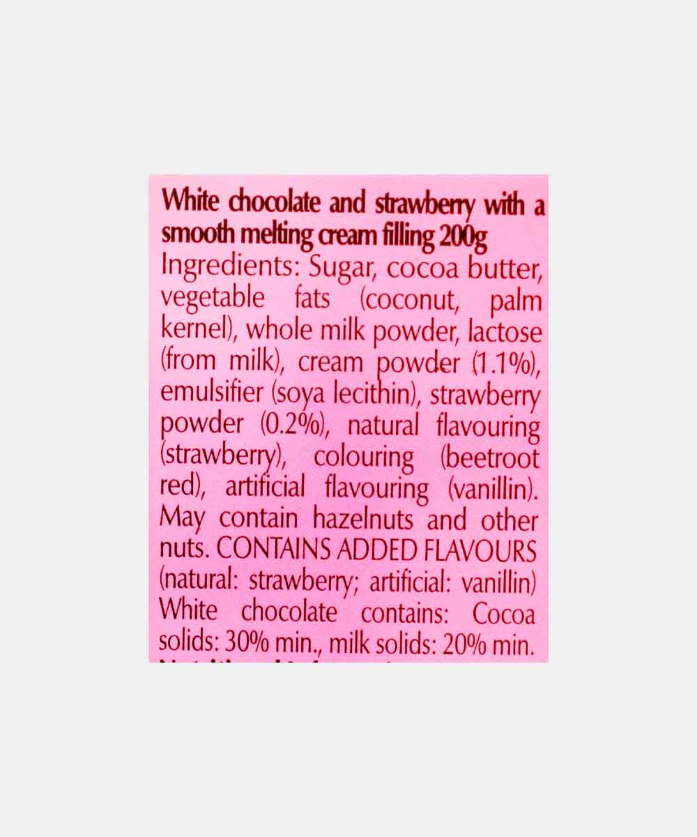 Lindt Lindor Strawberries & Cream Chocolate 200 Gm