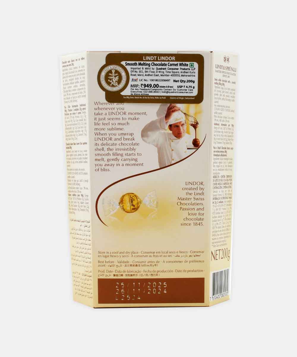 Lindt Lindor White Chocolate 200 Gm
