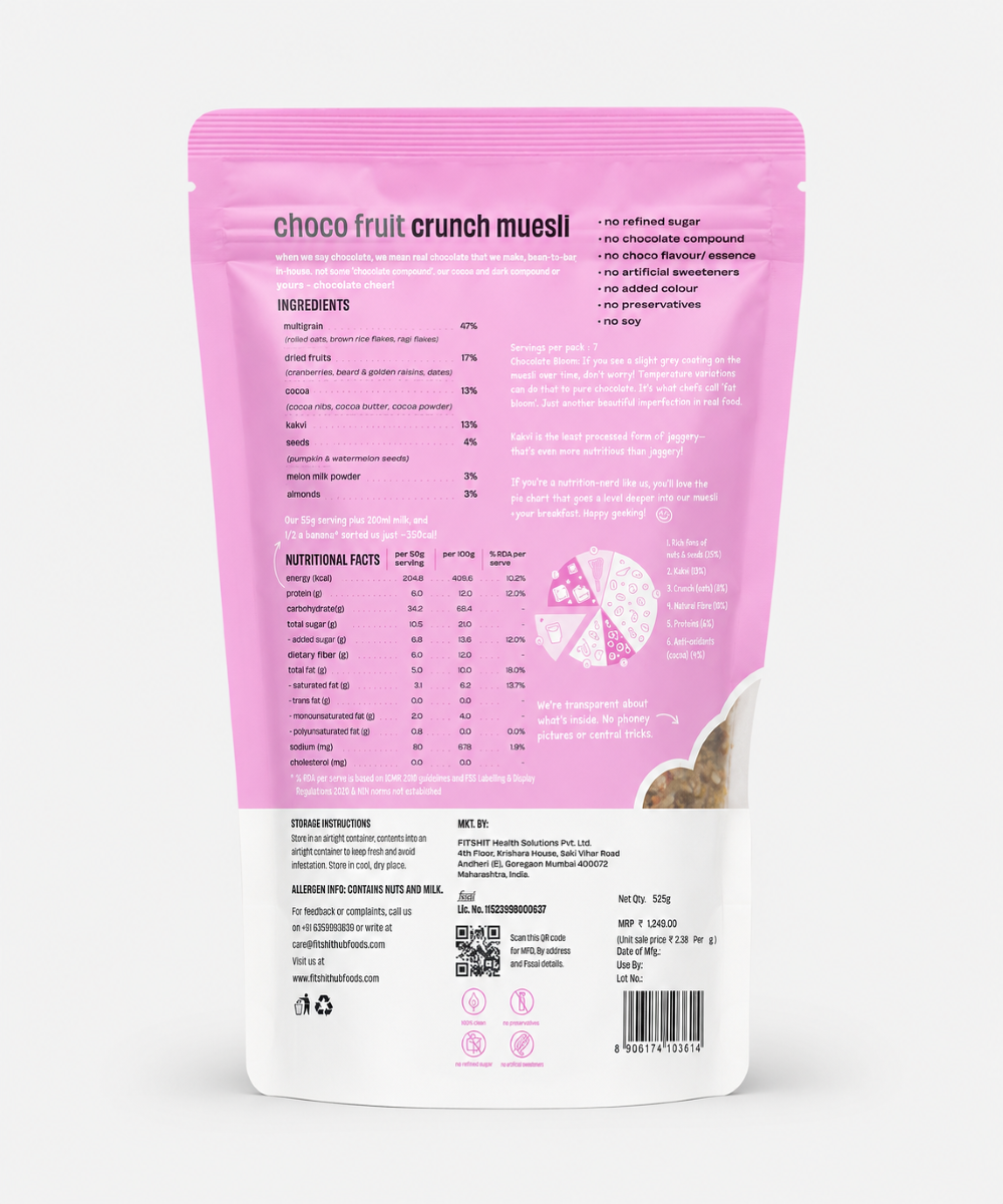 The Whole Truth Choco Friut Crunch Muesli 350 Gm