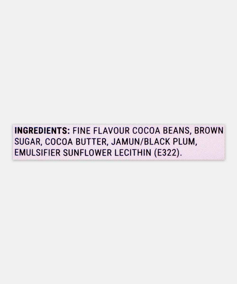 Paul And Mike 64% Dark Chocolate With Real Pieces Of Jamun 68 Gm