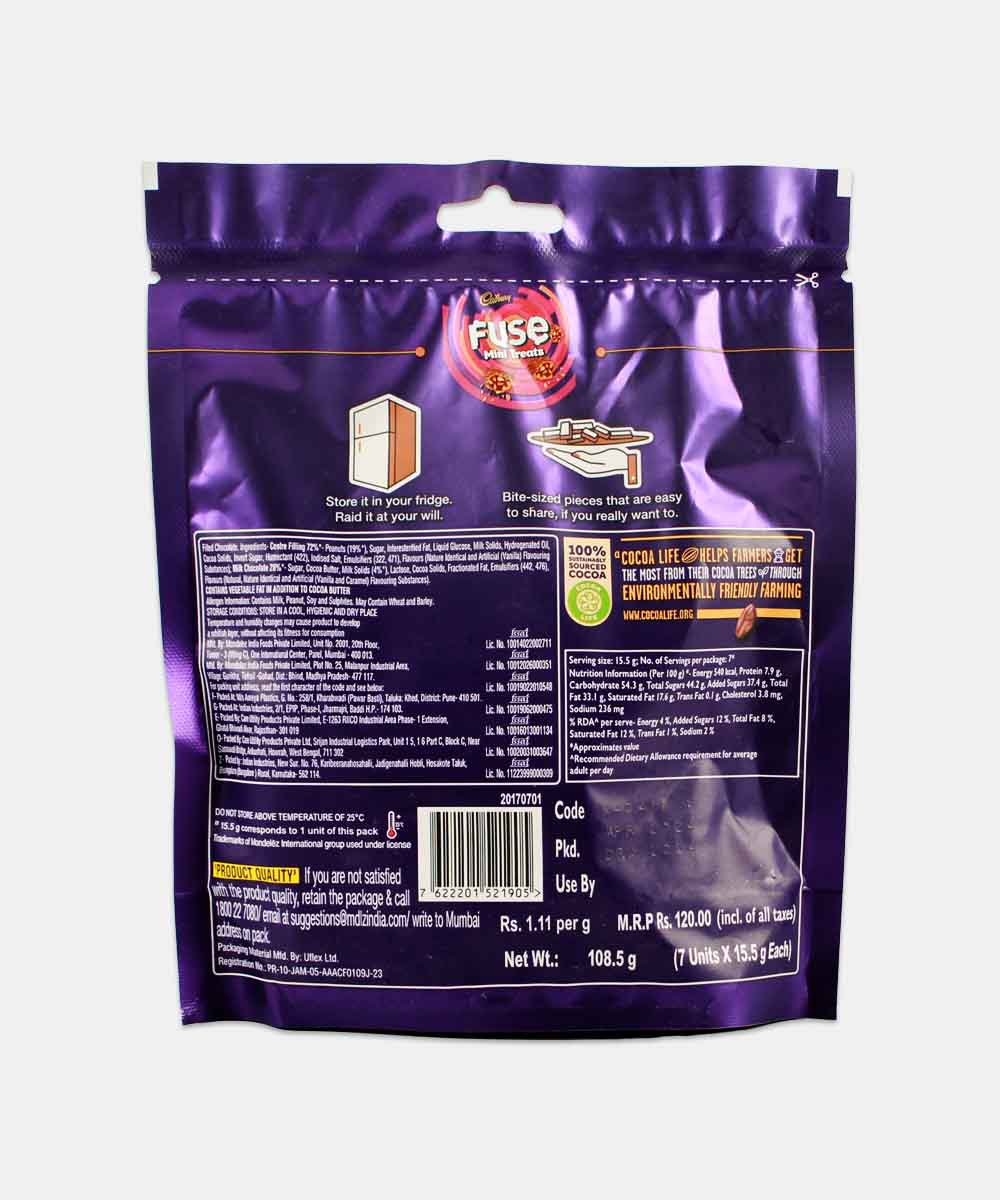 Cadbury Fuse Bites Home Treats Chocolate 108.5 Gm