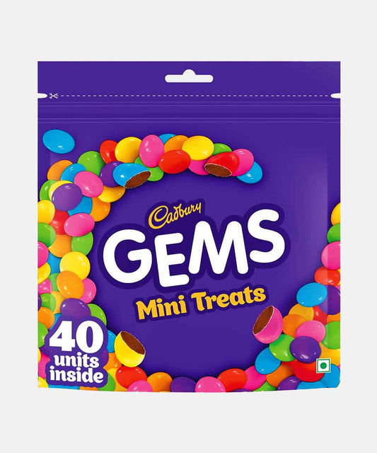 Cadbury Gems Minis Home 40 Treats Chocolate 126.4 Gm