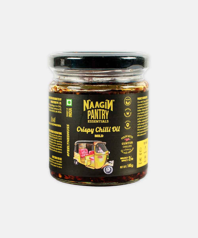 NAAGIN INDIAN SPICE ESSENTIALS CRISPY CHILLY OIL MILD 140 GM