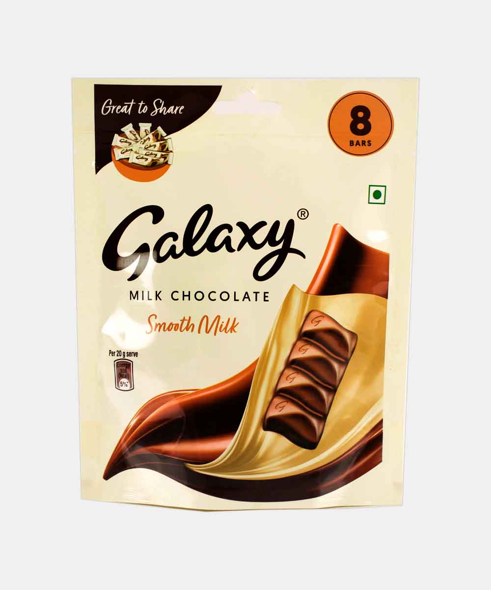 Galaxy Smooth Milk Chocolate 8 Bars 80 Gm