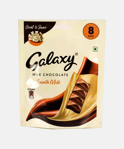 Galaxy Smooth Milk Chocolate 8 Bars 80 Gm