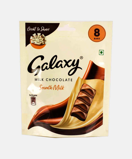 Galaxy Smooth Milk Chocolate 8 Bars 80 Gm
