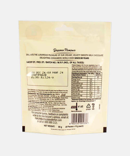Galaxy Smooth Milk Chocolate 8 Bars 80 Gm