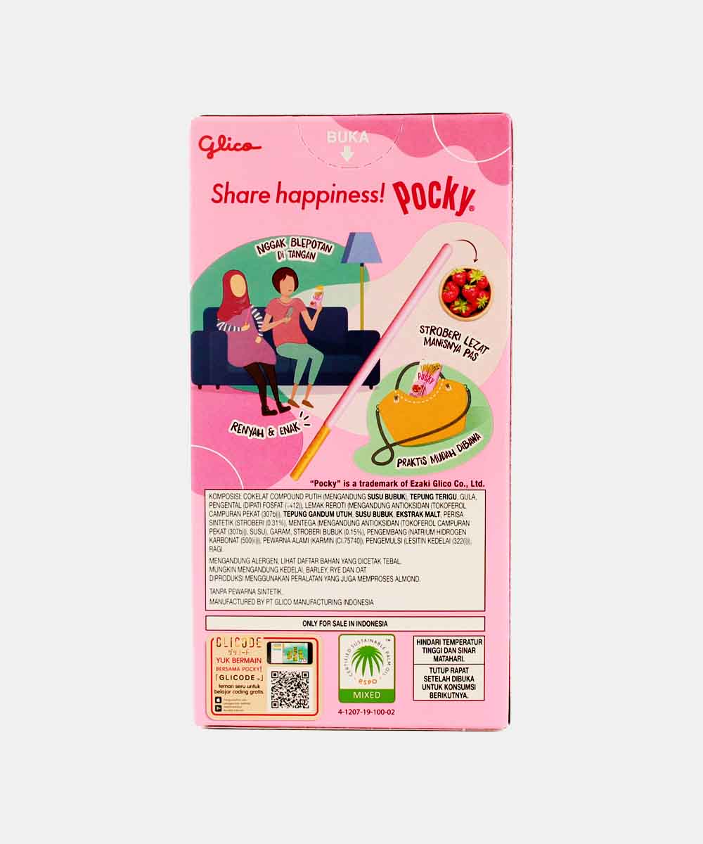 Pocky Strawberry Biscuit Stick 45 Gm