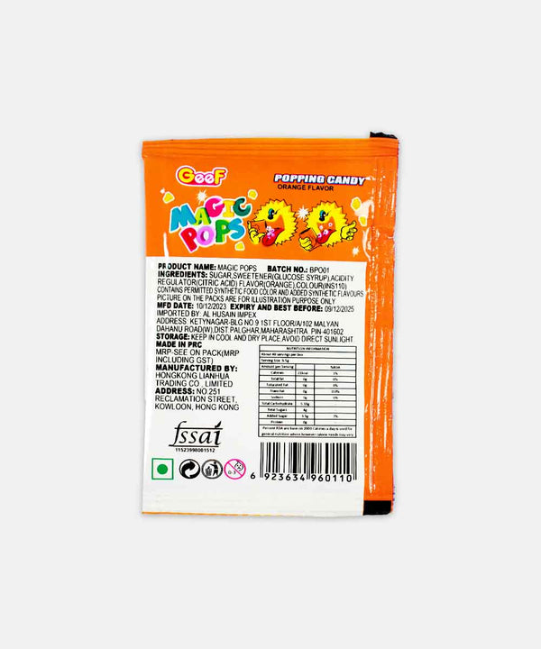 MAGIC POPS POPPING CANDY ORANGE FLAVOR 5.5