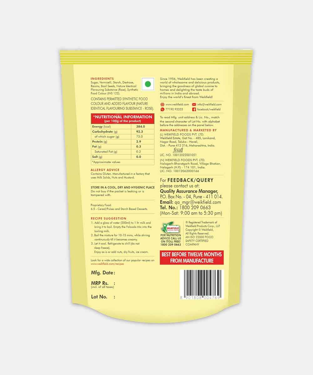 Weikfield Rose Flavour Falooda 200 Gm