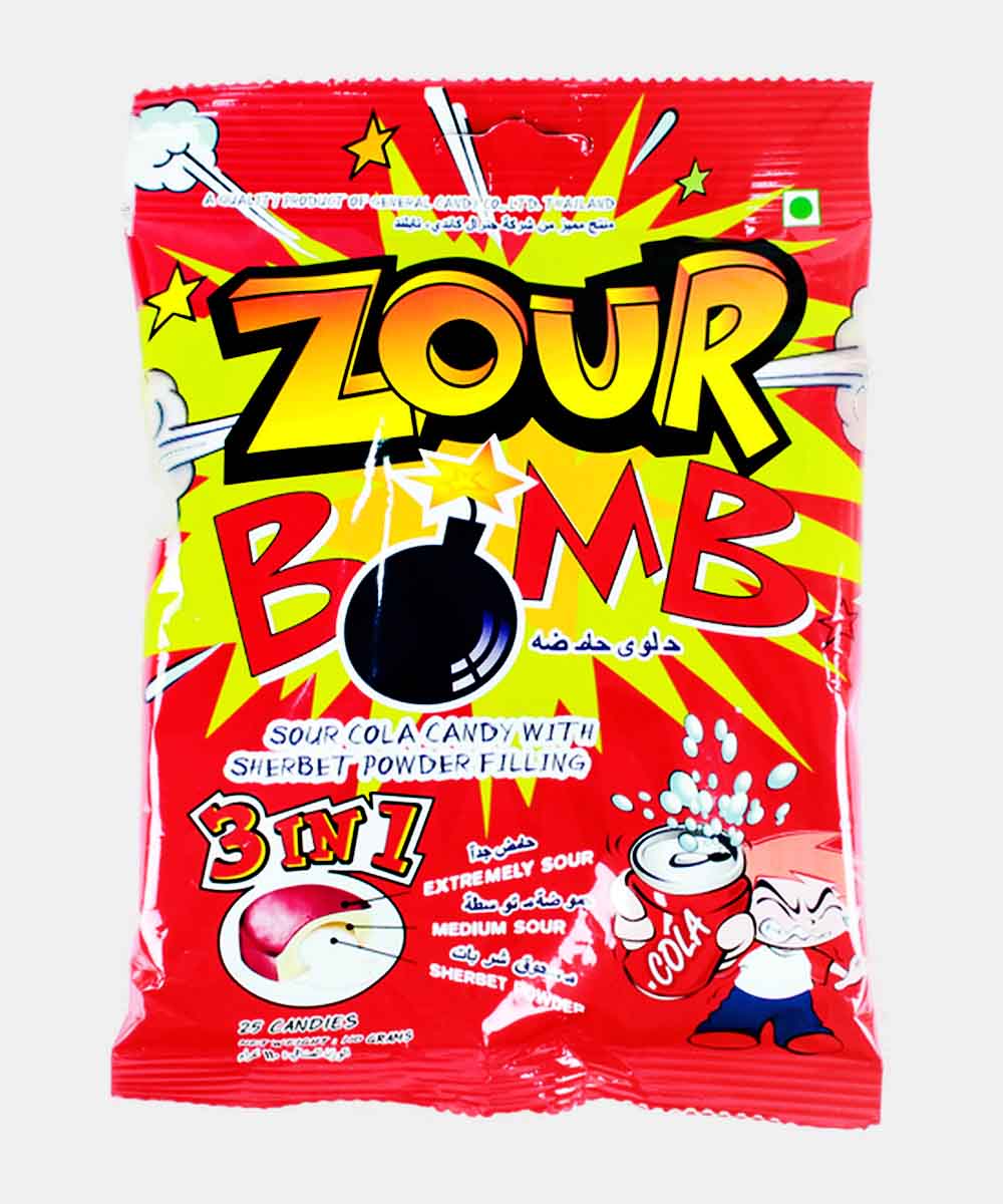 Zour Bomb Sour Cola Candy With Sherbet Powder Filling 110 Gm