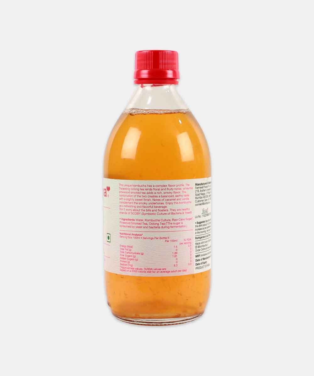 Bombucha Smoky Oolong Probiotic Sparkling Fermented Tea 500 Ml