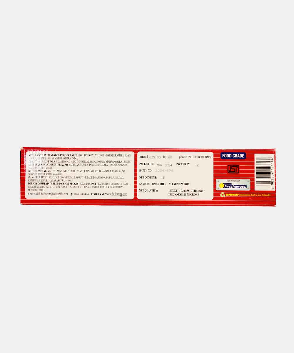 Hindalco Super Wrap Pure Aluminium Foil 72 Metres