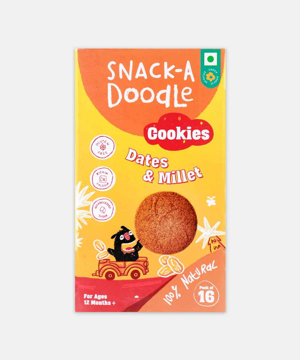 SNACK-A DOODLE MILLET AND DATE COOKIES 150 GM