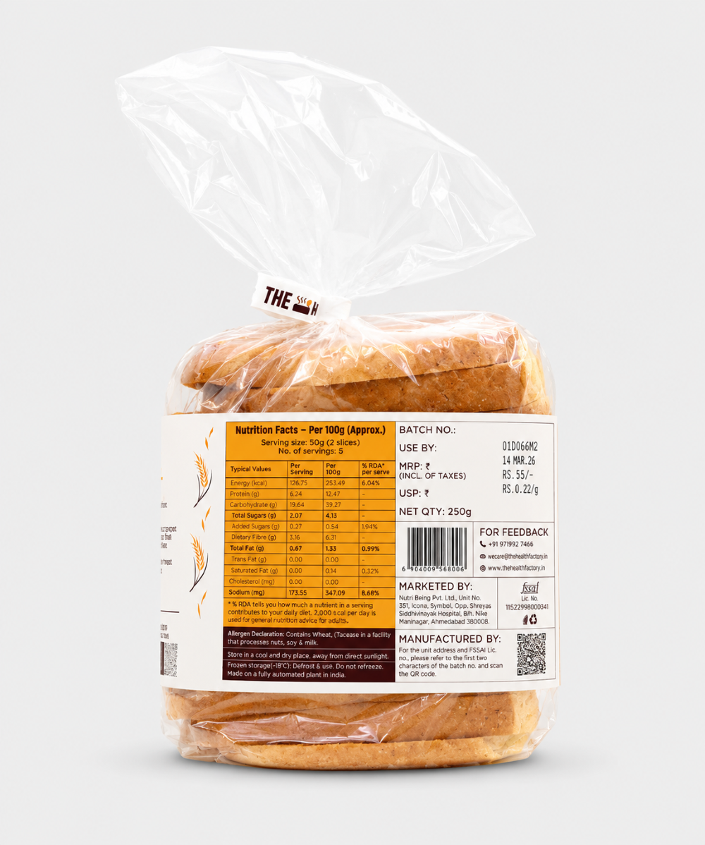 The Health Factory Zero Maida Bread 250 Gm