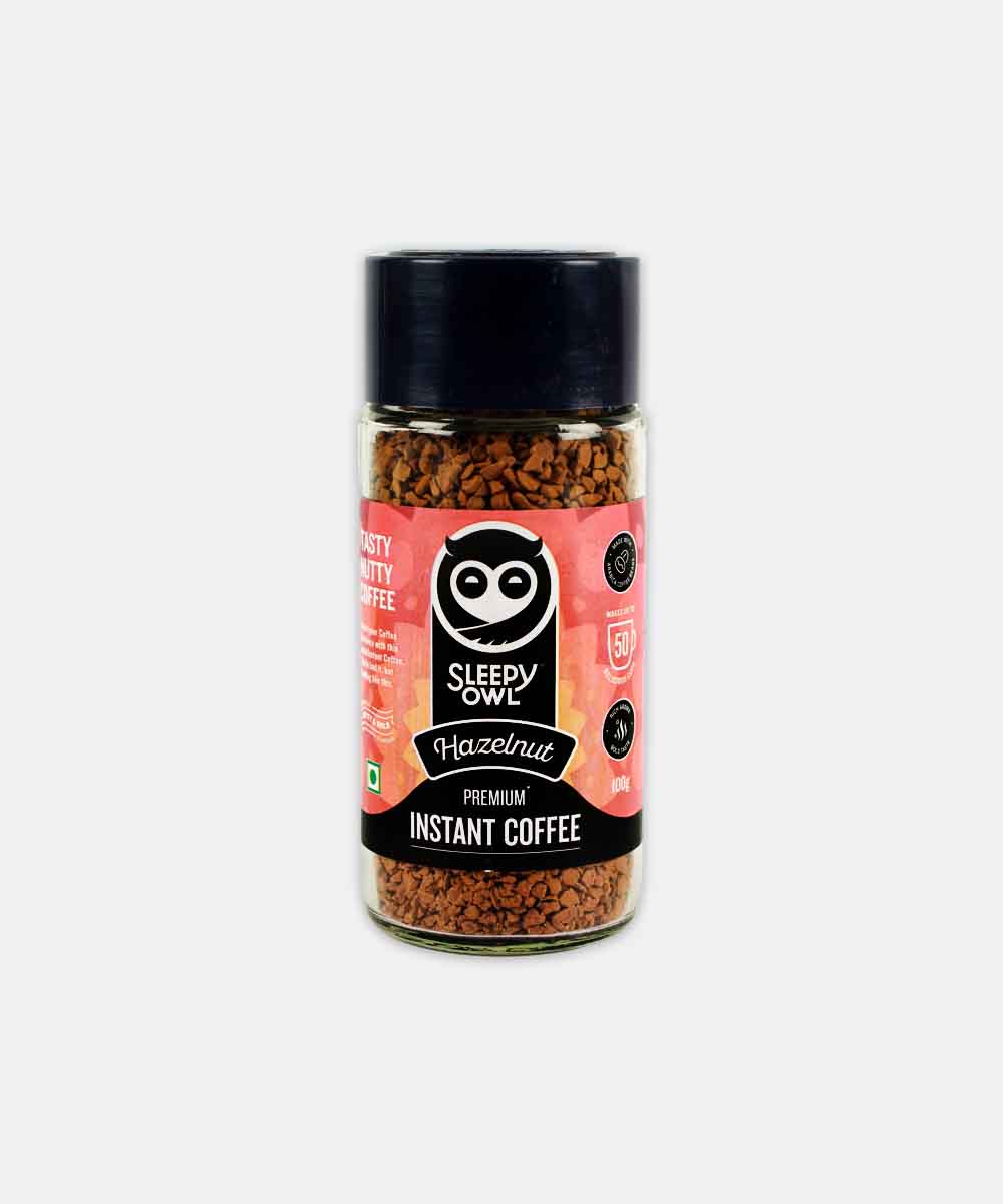 Sleepy Owl Hazelnut Instant Coffee 100 Gm