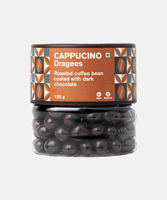 Entisi Cappuccino Dragees Roasted Coffee Been Coated Dark Chocolate 120 Gm