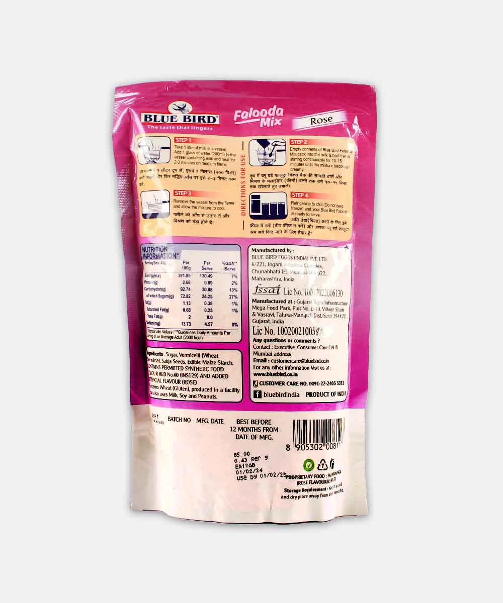 Blue Bird Rose Falooda Mix 200 Gm