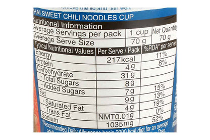 Blue Dragon Thai Sweet Chilli Noodles 70 Gm