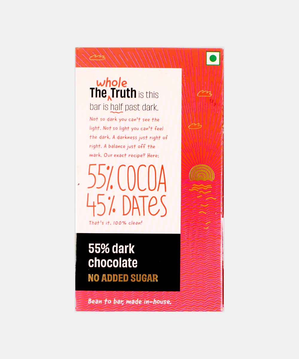 The Whole Truth 55% Dark Chocolate No Added Sugar 80 Gm