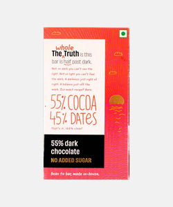 THE WHOLE TRUTH 55% DARK CHOCOLATE NO ADDED SUGAR 80