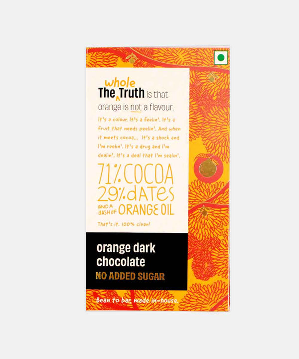 THE WHOLE TRUTH ORANGE DARK CHOCOLATE NO ADDED SUGAR 80