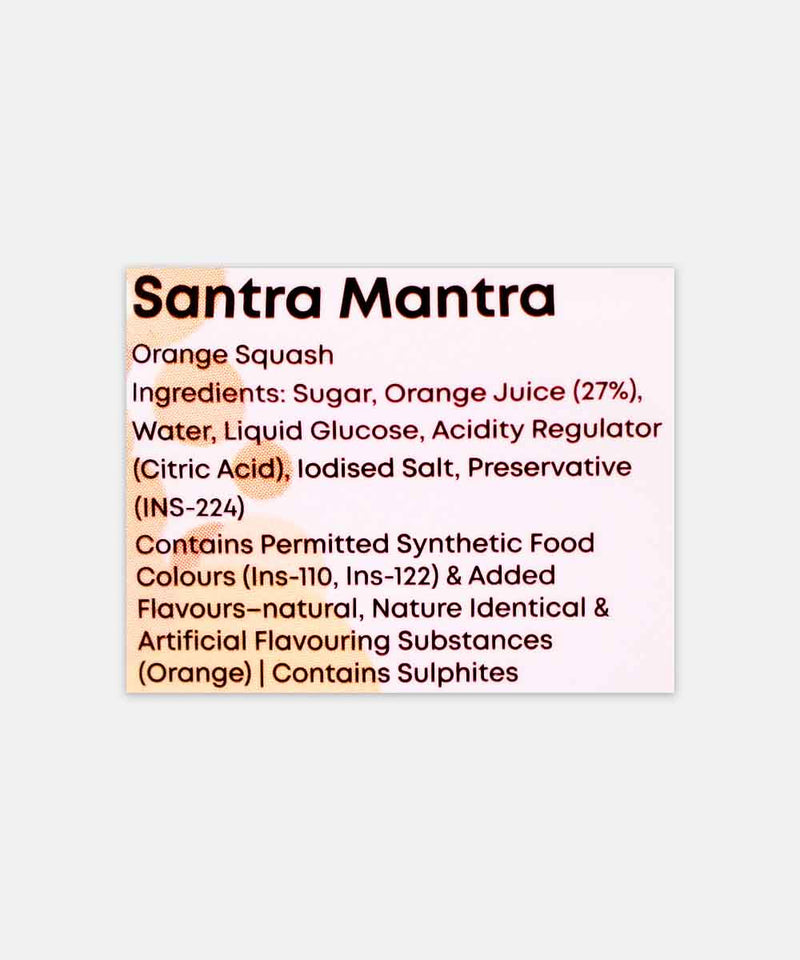 MAPRO SANTRA MANTRA ORANGE SQUASH 750 ML