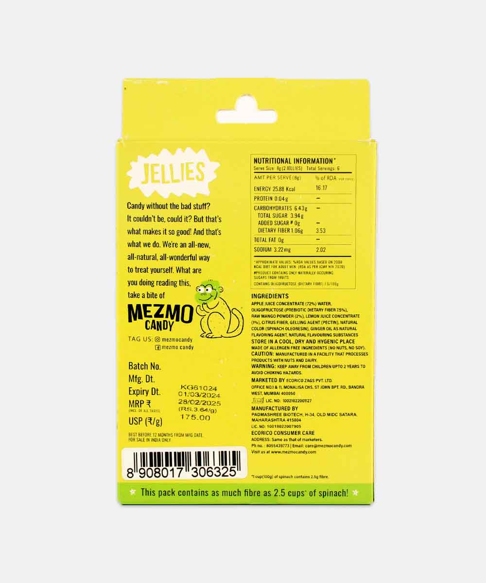 Mezmo Raw Mischief Mango Jellies 48 Gm