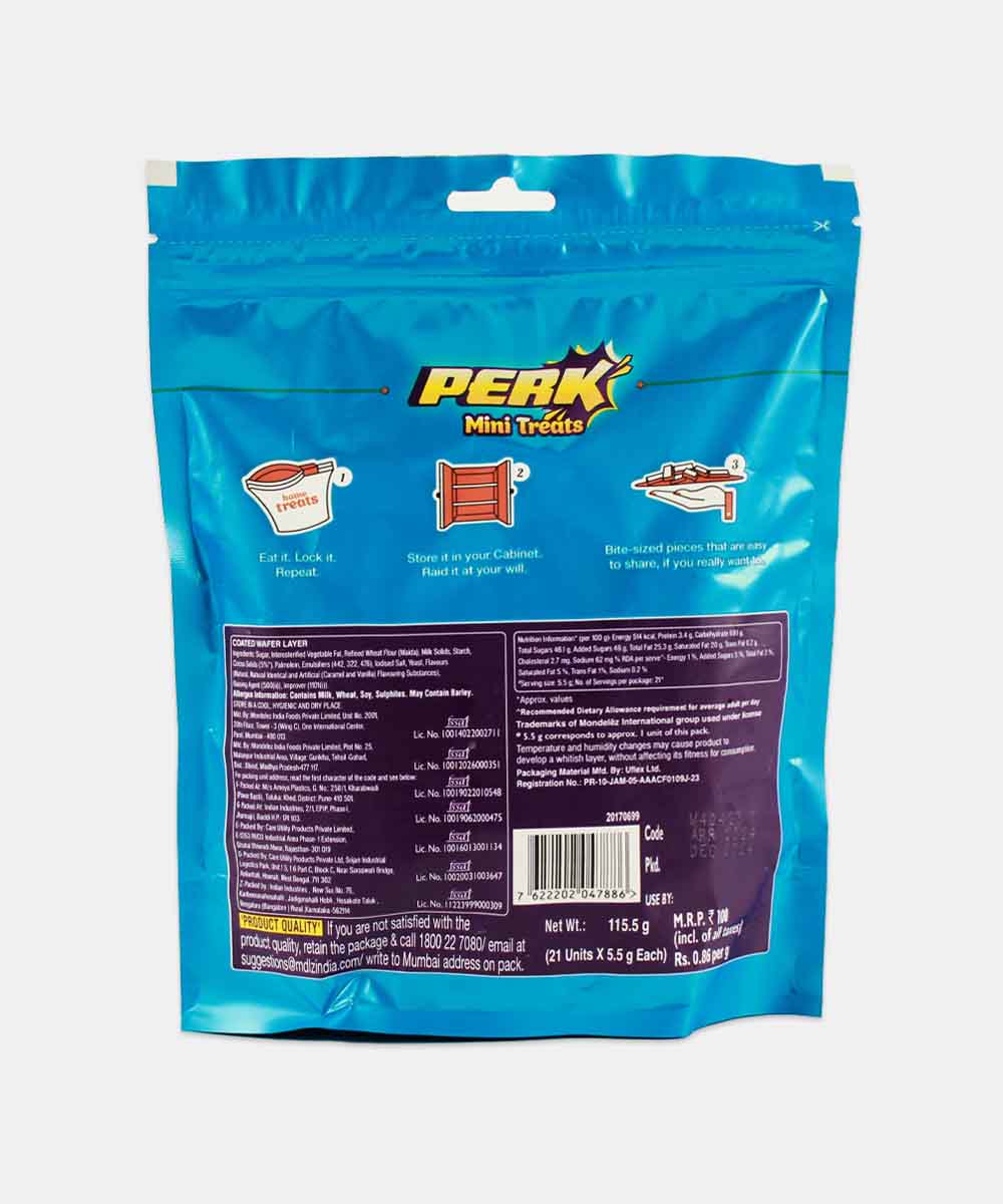 Cadbury Perk Bites Chocolate 21 Treats 115.5 Gm
