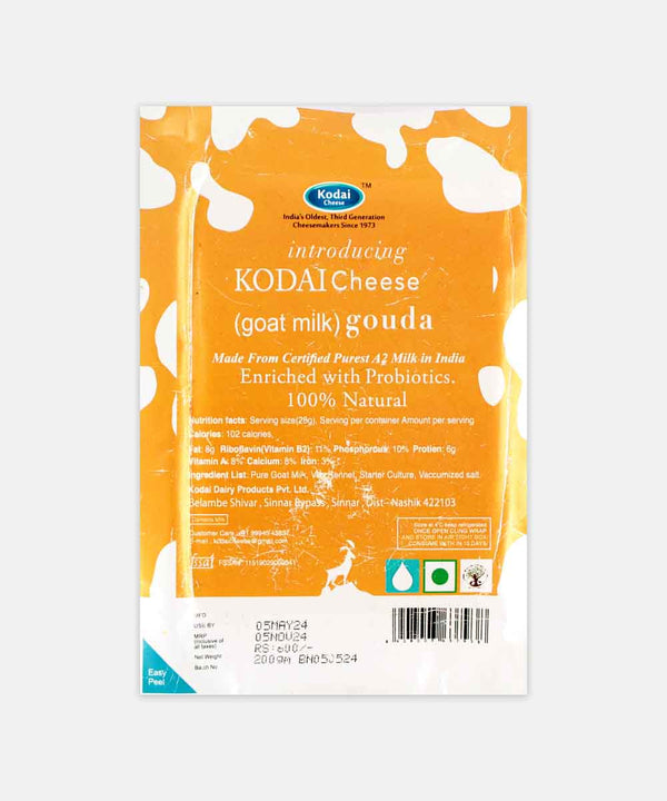 KODAI GOAT MILK GOUDA CHEESE 200 GM